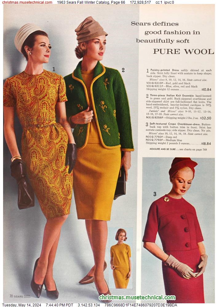 1963 Sears Fall Winter Catalog, Page 66