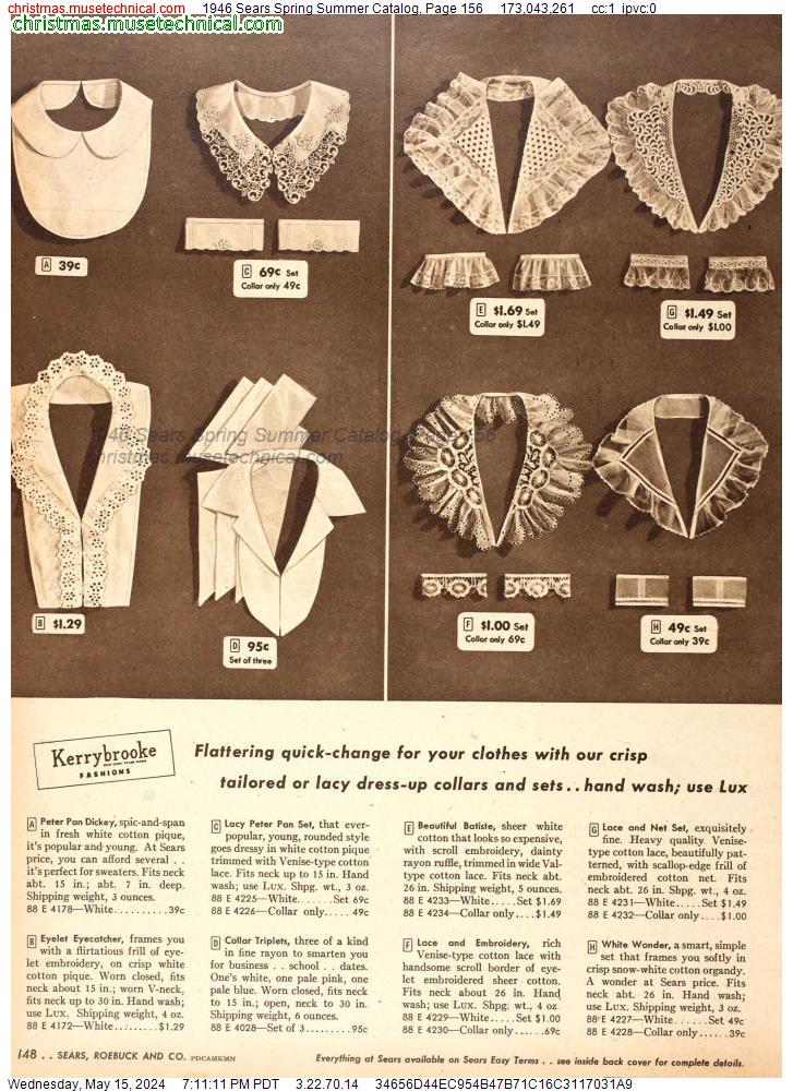 1946 Sears Spring Summer Catalog, Page 156