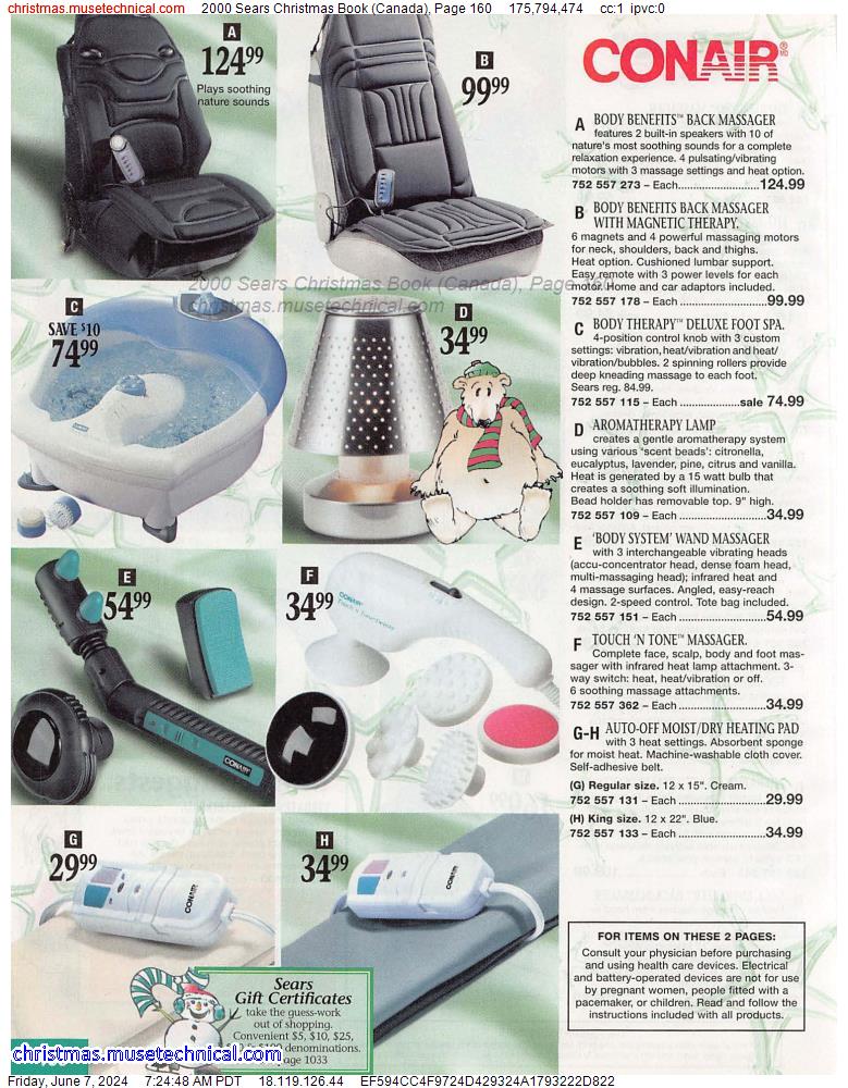 2000 Sears Christmas Book (Canada), Page 160