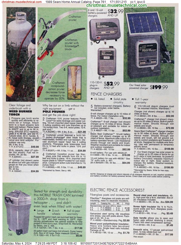 1989 Sears Home Annual Catalog, Page 761
