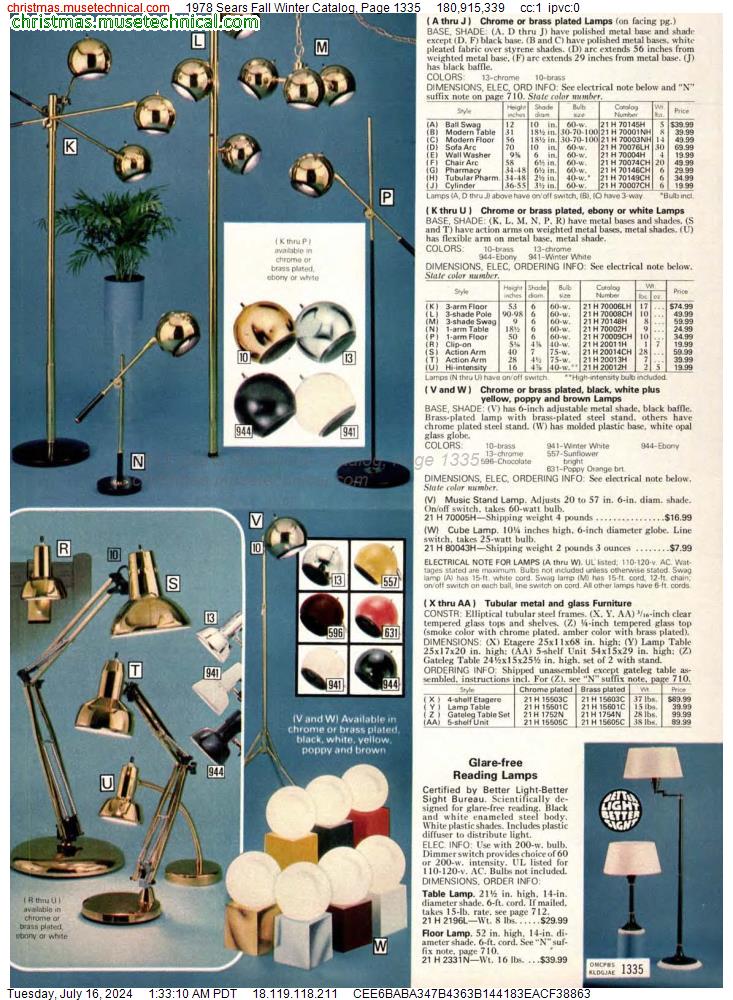 1978 Sears Fall Winter Catalog, Page 1335