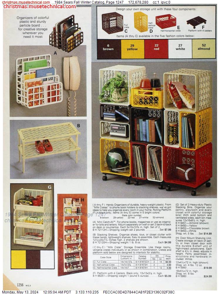 1984 Sears Fall Winter Catalog, Page 1247