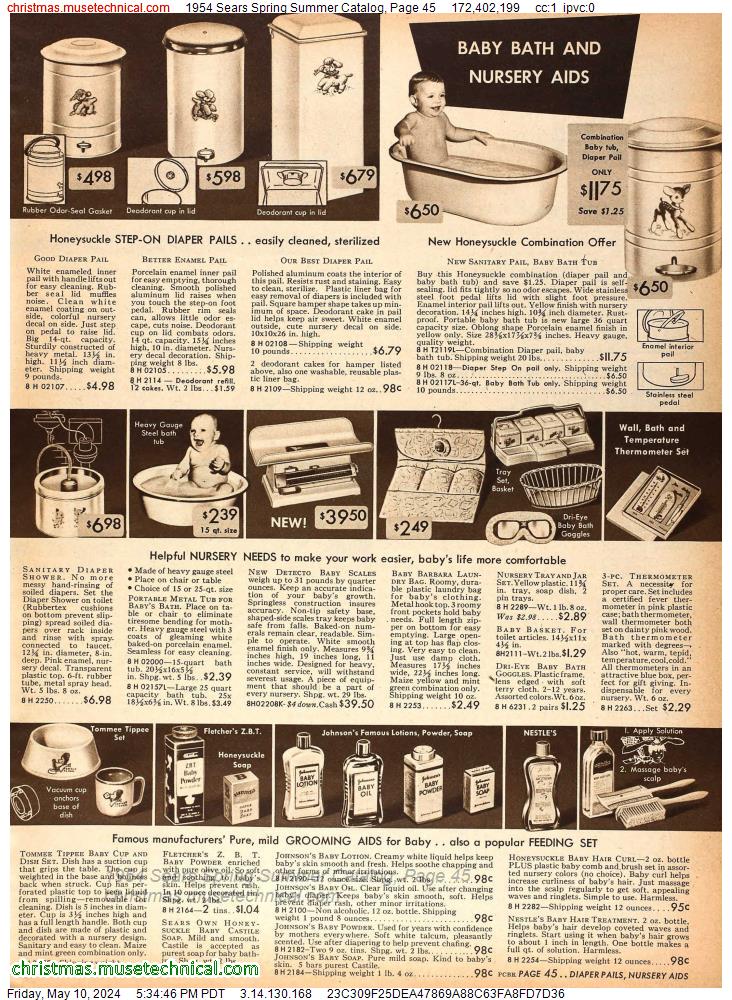 1954 Sears Spring Summer Catalog, Page 45