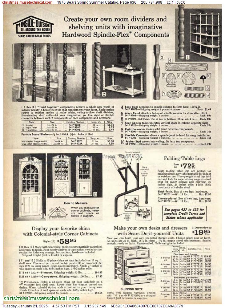 1970 Sears Spring Summer Catalog, Page 636