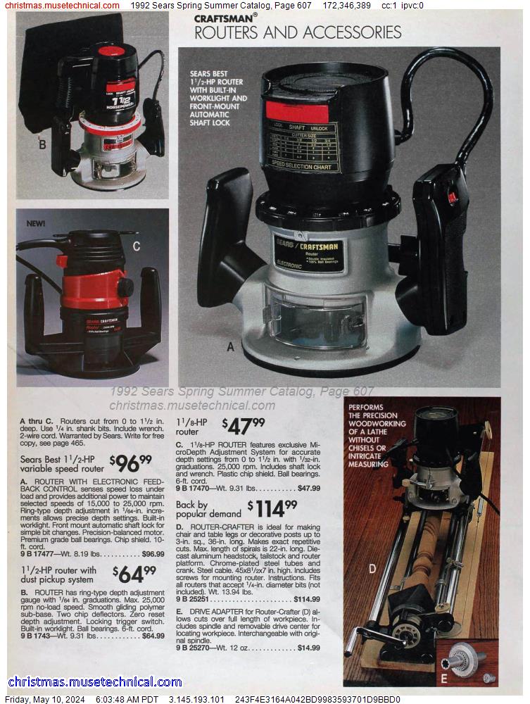 1992 Sears Spring Summer Catalog, Page 607