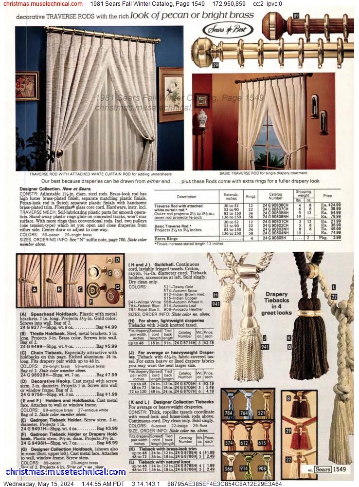 1981 Sears Fall Winter Catalog, Page 1549