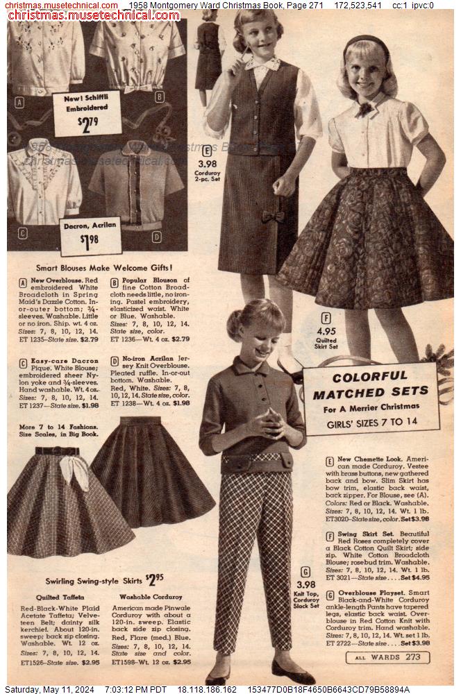 1958 Montgomery Ward Christmas Book, Page 271