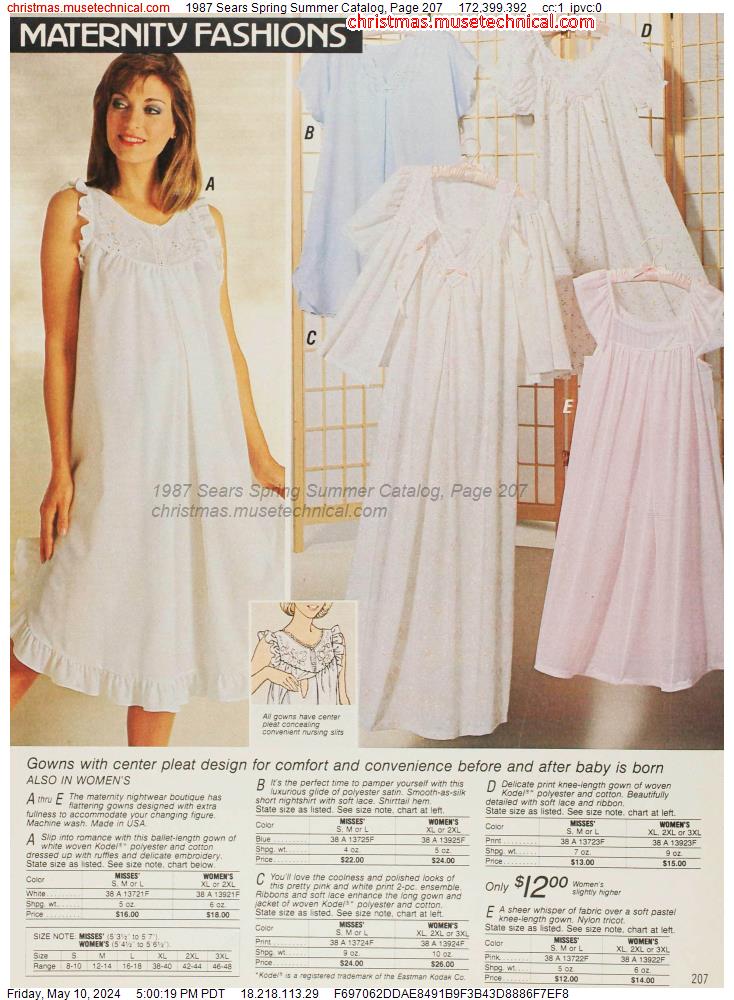 1987 Sears Spring Summer Catalog, Page 207