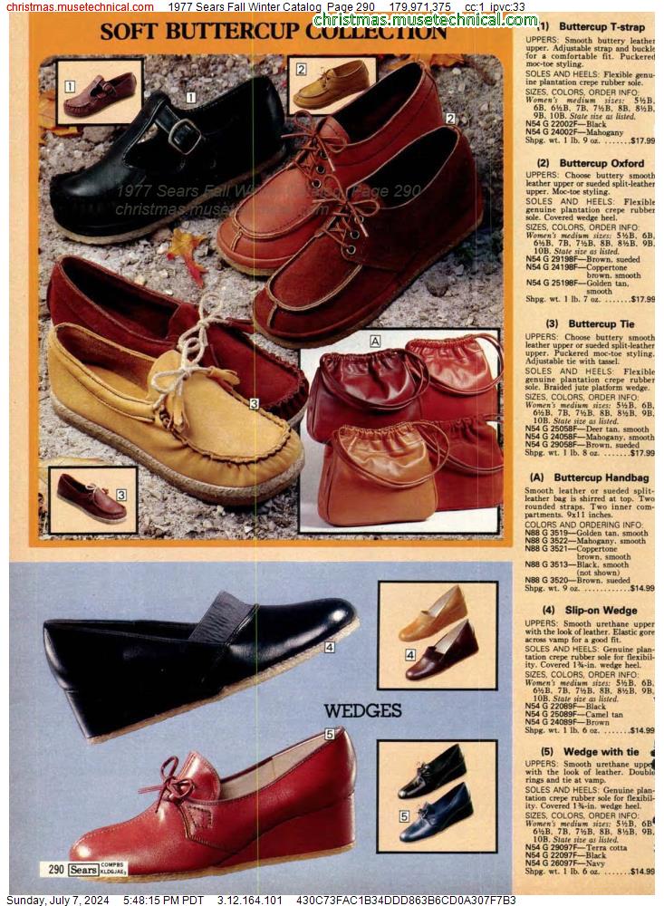 1977 Sears Fall Winter Catalog, Page 290