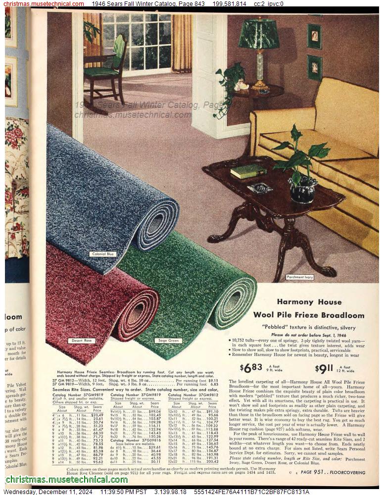 1946 Sears Fall Winter Catalog, Page 843