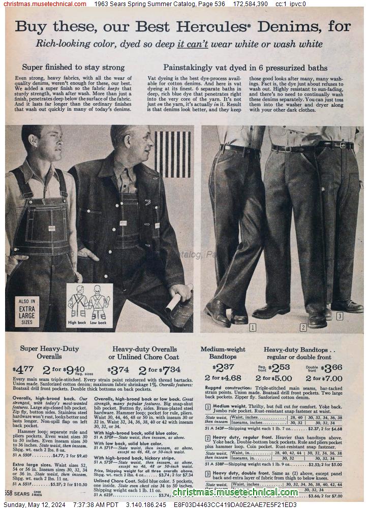 1963 Sears Spring Summer Catalog, Page 536