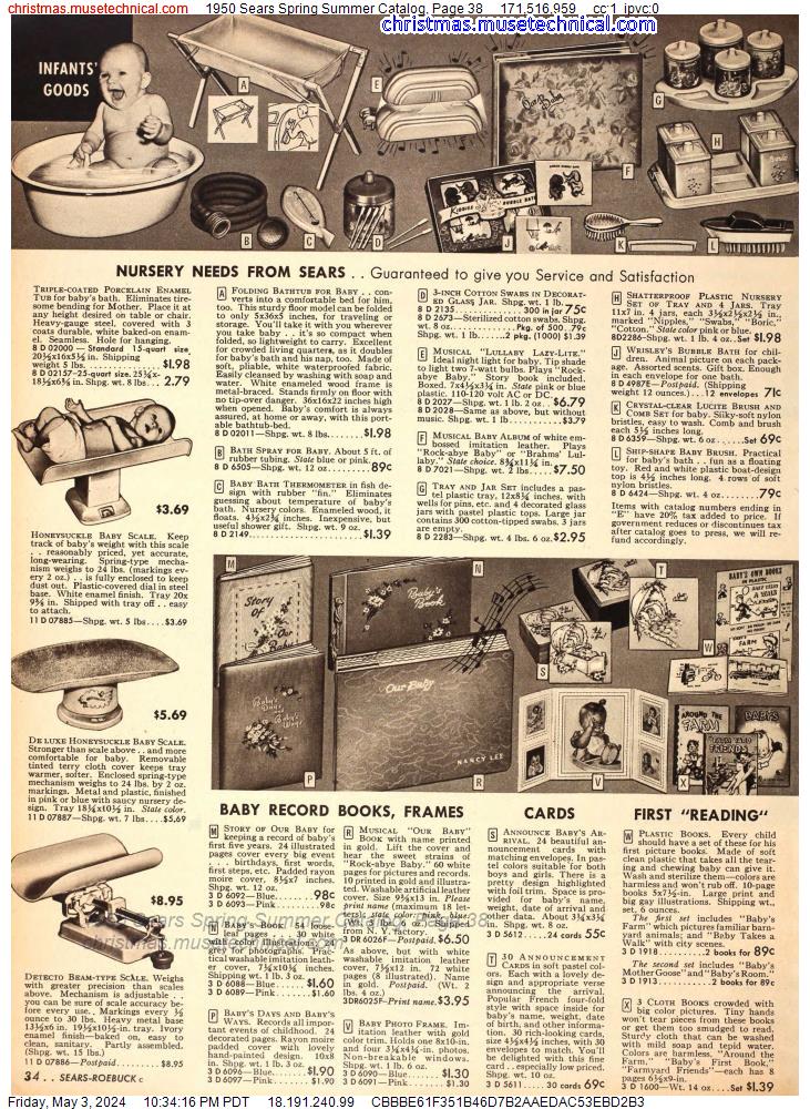 1950 Sears Spring Summer Catalog, Page 38