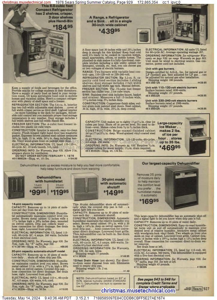 1976 Sears Spring Summer Catalog, Page 929