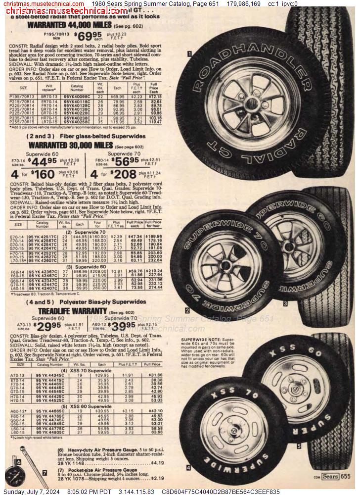 1980 Sears Spring Summer Catalog, Page 651