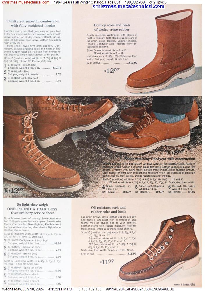 1964 Sears Fall Winter Catalog, Page 654
