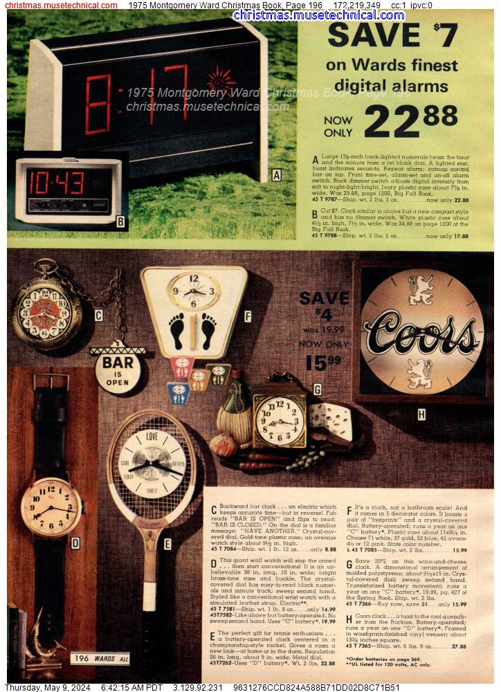 1975 Montgomery Ward Christmas Book, Page 196