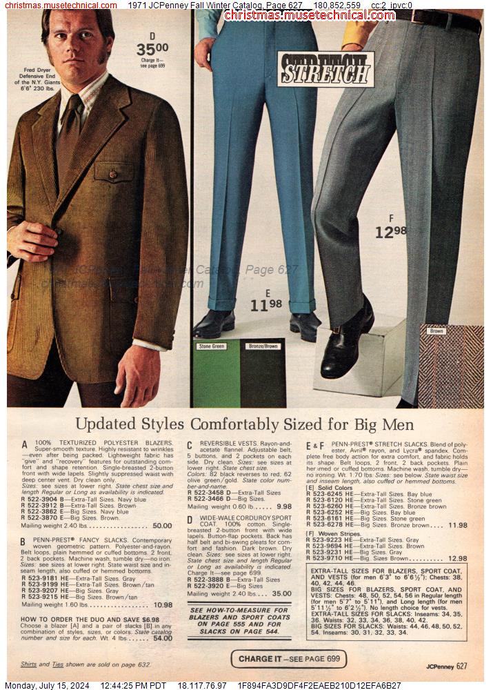 1971 JCPenney Fall Winter Catalog, Page 627