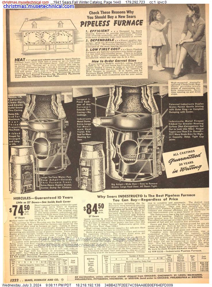 1941 Sears Fall Winter Catalog, Page 1440