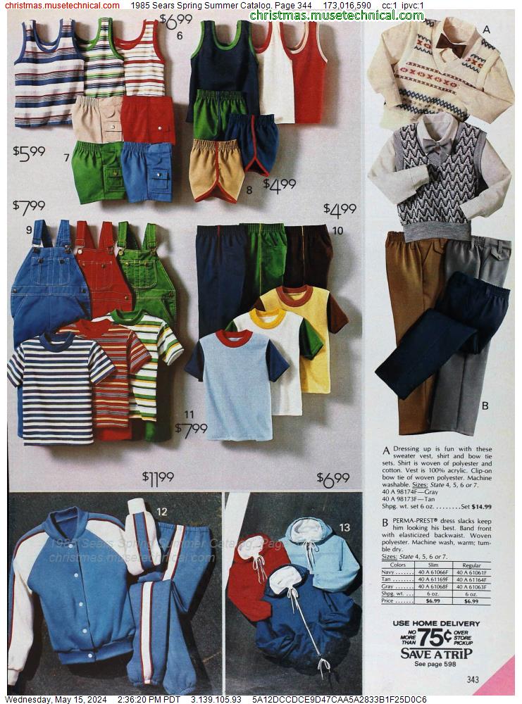 1985 Sears Spring Summer Catalog, Page 344