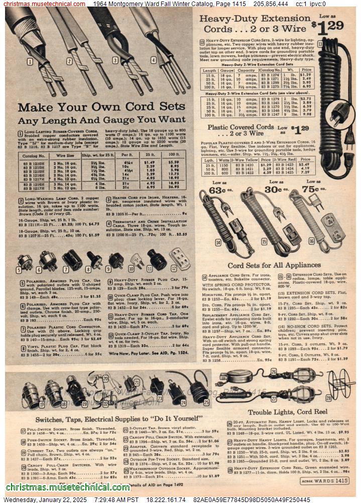 1964 Montgomery Ward Fall Winter Catalog, Page 1415