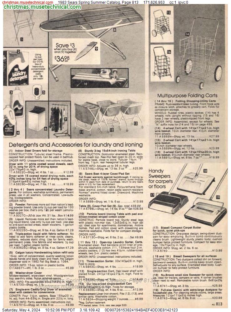 1983 Sears Spring Summer Catalog, Page 813