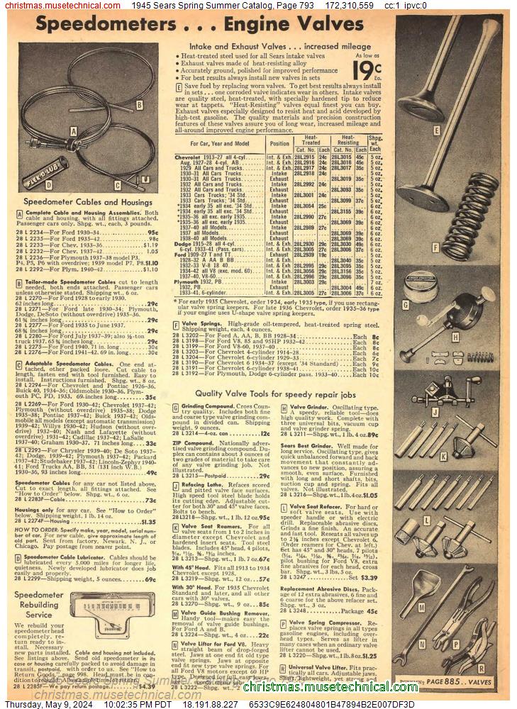 1945 Sears Spring Summer Catalog, Page 793