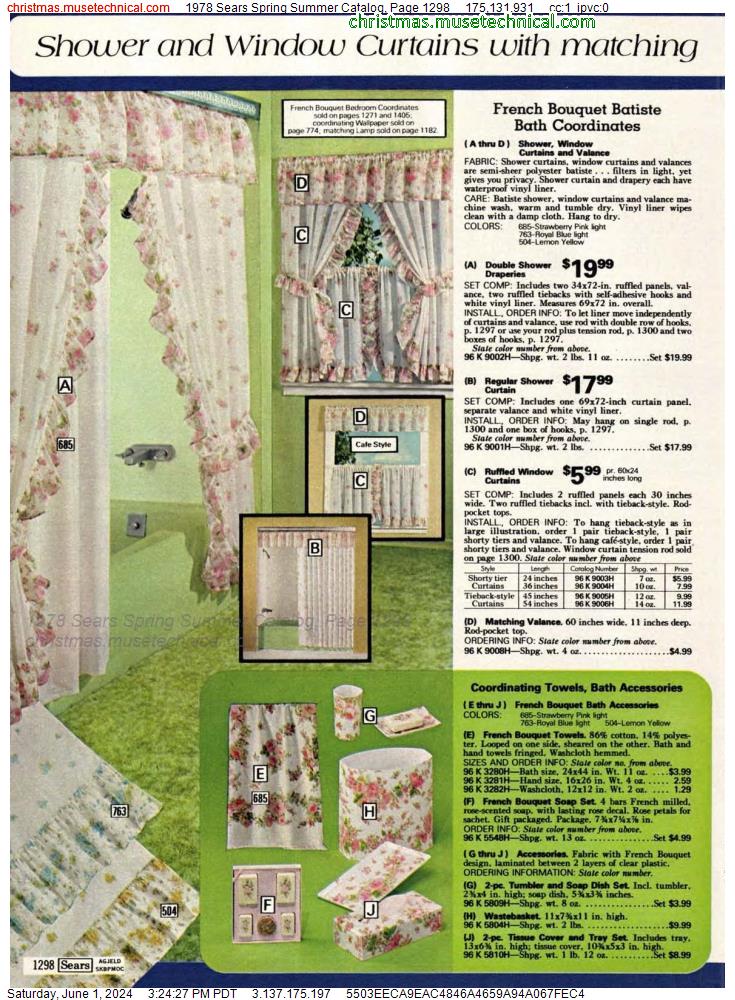1978 Sears Spring Summer Catalog, Page 1298