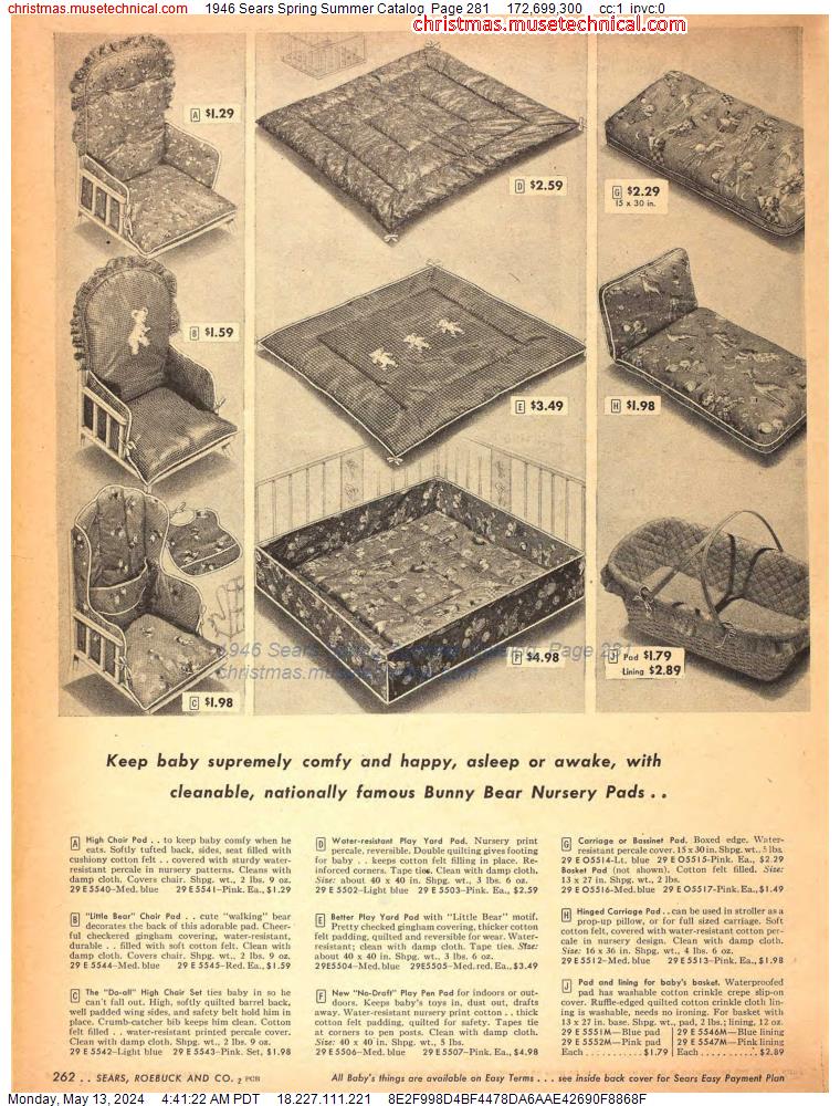 1946 Sears Spring Summer Catalog, Page 281