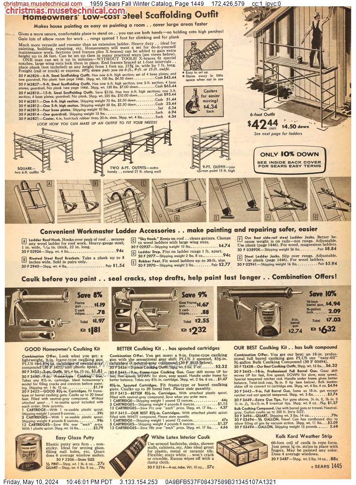 1959 Sears Fall Winter Catalog, Page 1449