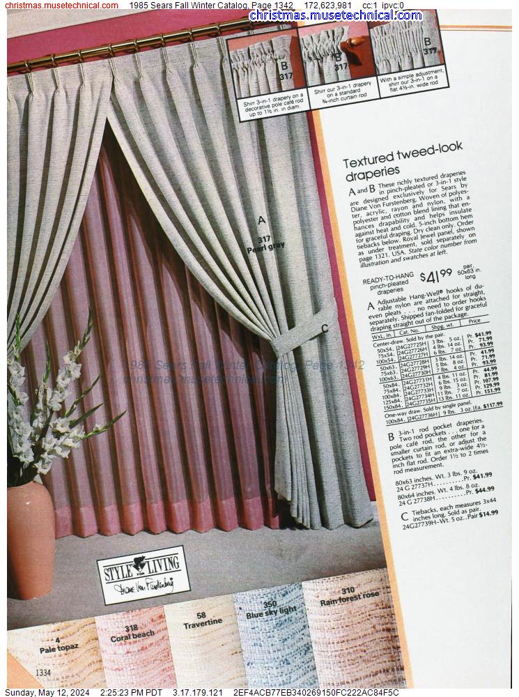 1985 Sears Fall Winter Catalog, Page 1342
