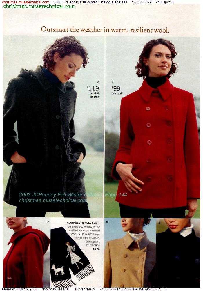2003 JCPenney Fall Winter Catalog, Page 144
