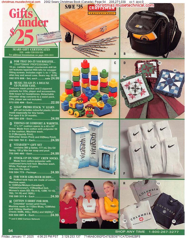 2002 Sears Christmas Book (Canada), Page 54