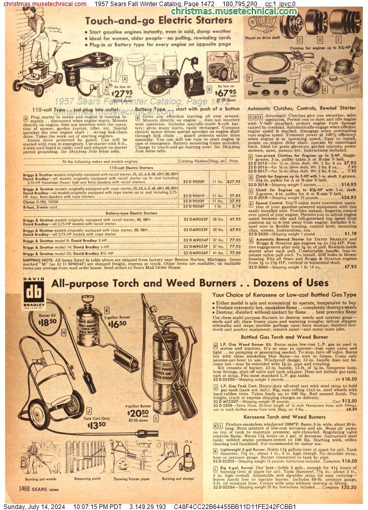 1957 Sears Fall Winter Catalog, Page 1472