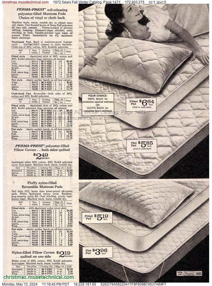 1972 Sears Fall Winter Catalog, Page 1471