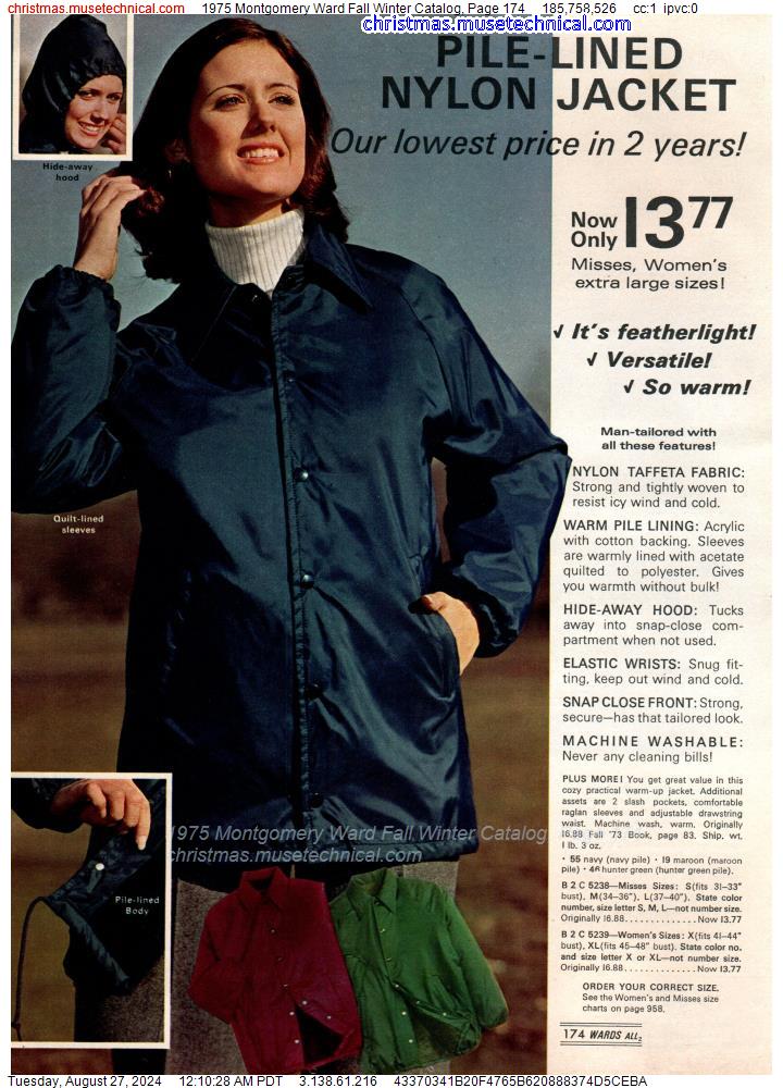 1975 Montgomery Ward Fall Winter Catalog, Page 174