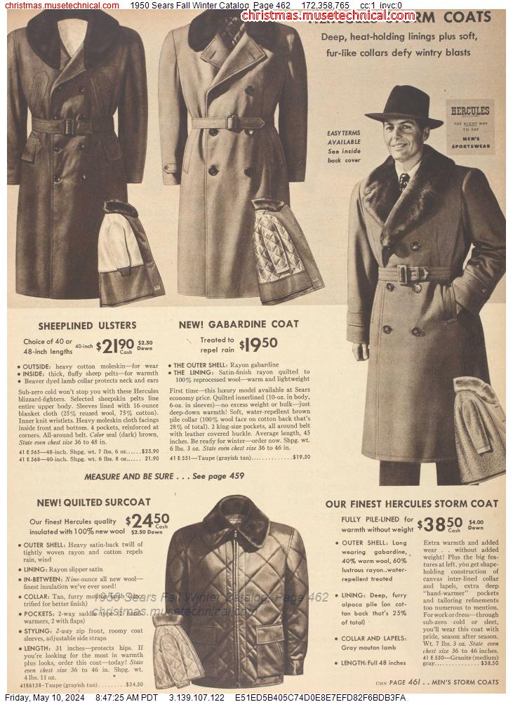 1950 Sears Fall Winter Catalog, Page 462