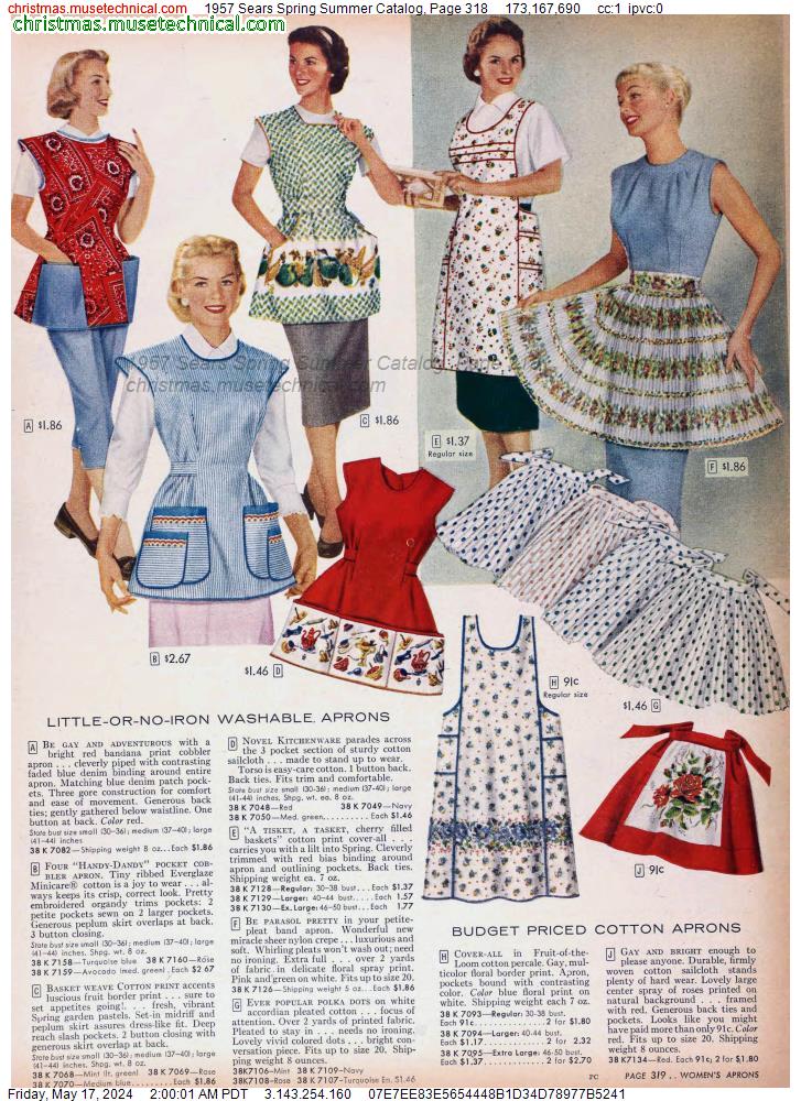 1957 Sears Spring Summer Catalog, Page 318