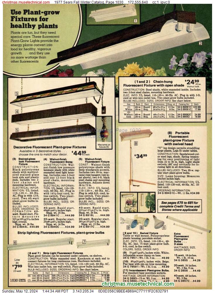 1977 Sears Fall Winter Catalog, Page 1030