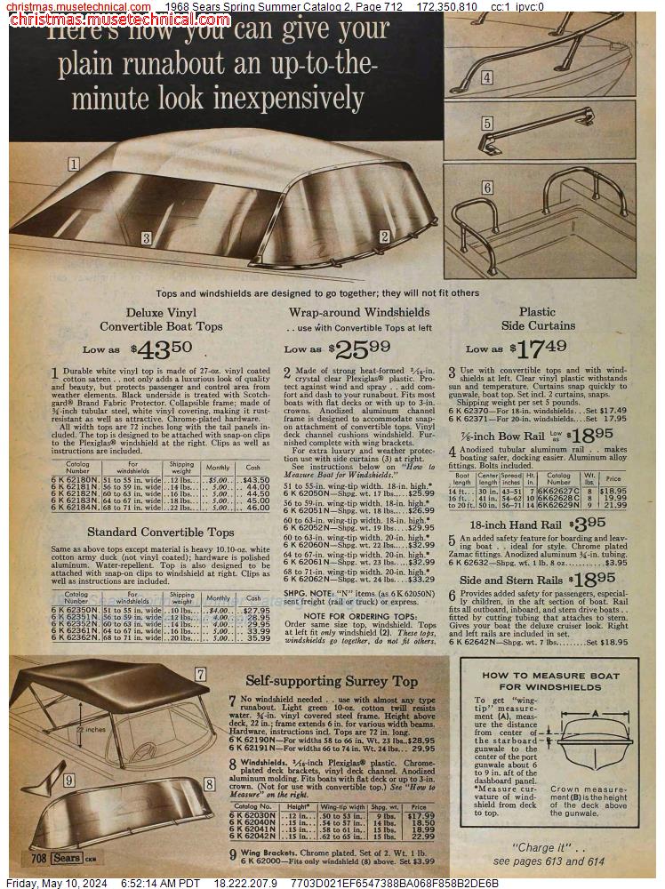 1968 Sears Spring Summer Catalog 2, Page 712