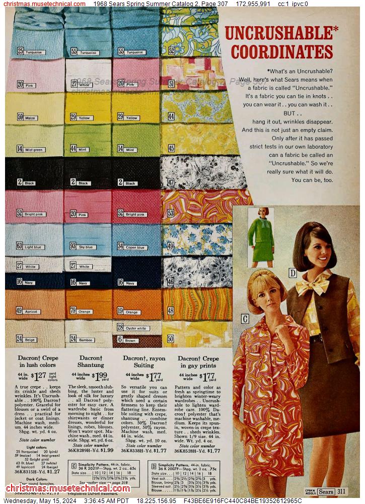 1968 Sears Spring Summer Catalog 2, Page 307