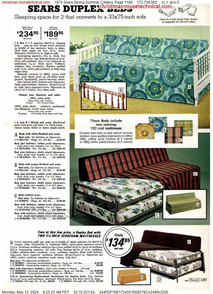 1974 Sears Spring Summer Catalog, Page 1199