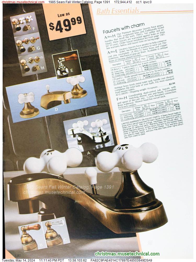 1985 Sears Fall Winter Catalog, Page 1391