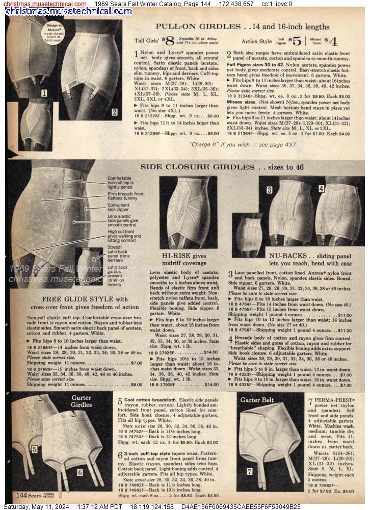 1969 Sears Fall Winter Catalog, Page 144