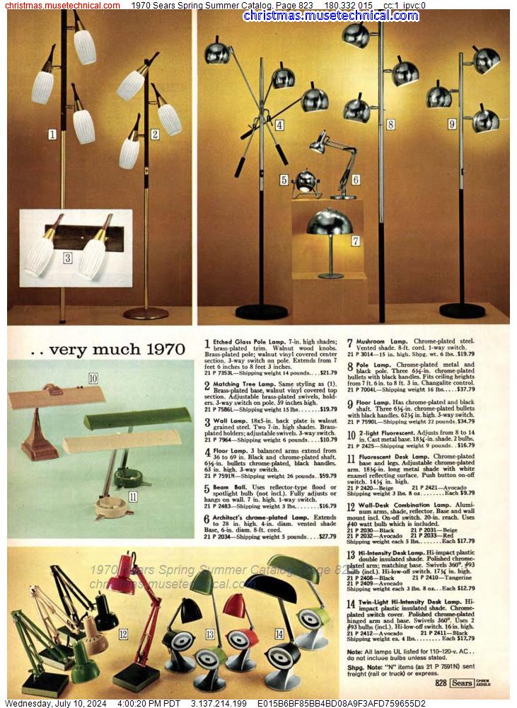 1970 Sears Spring Summer Catalog, Page 823