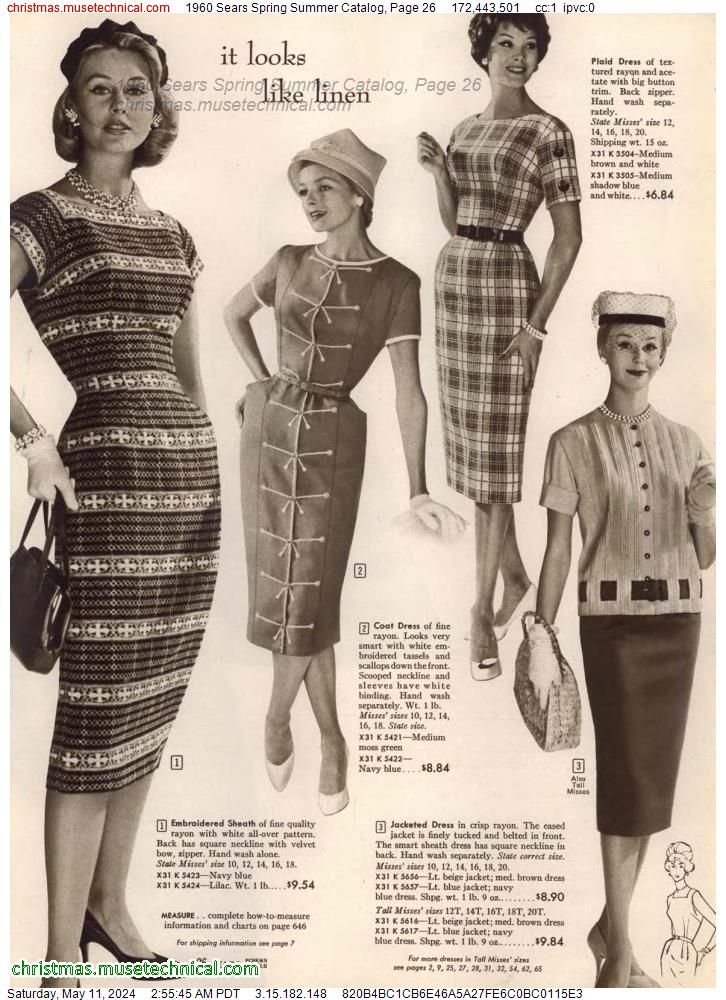 1960 Sears Spring Summer Catalog, Page 26
