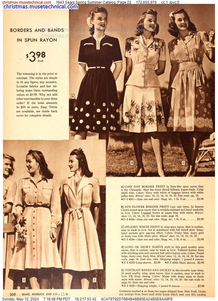 1943 Sears Spring Summer Catalog, Page 22