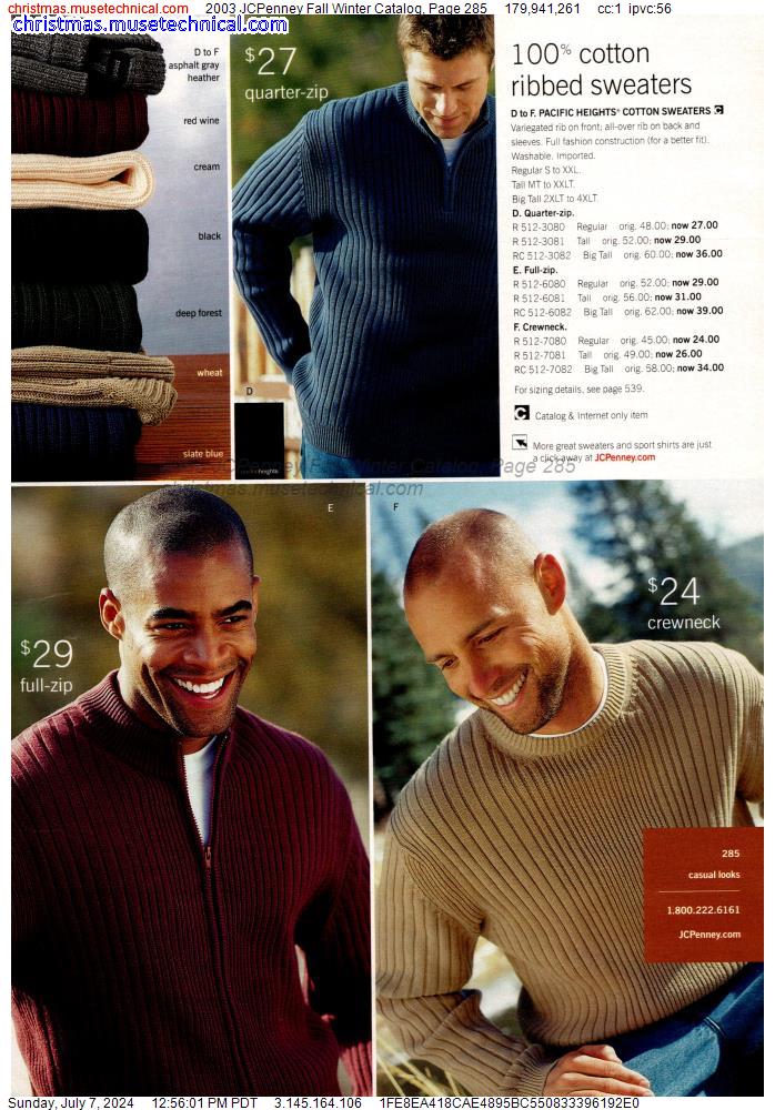 2003 JCPenney Fall Winter Catalog, Page 285