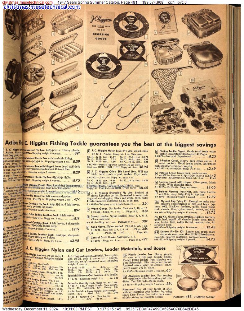 1947 Sears Spring Summer Catalog, Page 481