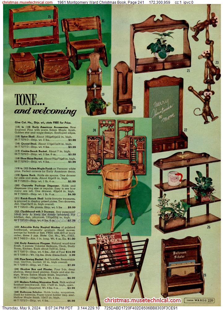1961 Montgomery Ward Christmas Book, Page 241