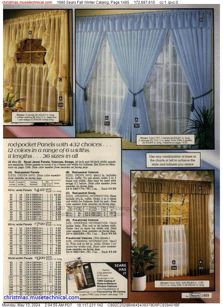 1980 Sears Fall Winter Catalog, Page 1485